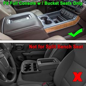 img 2 attached to 🚘 Эффективный органайзер для центральной консоли для Chevy Silverado/GMC Sierra и Chevy Tahoe Suburban/GMC Yukon моделей 2014-2020 годов - полная консоль только с ковшевыми сиденьями