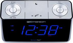 img 2 attached to ⏰ Emerson Radio SMARTSET PLL Radio Alarm Clock - Bluetooth Speaker, Night Light - 1.4” Blue LED, CKS1507, Black