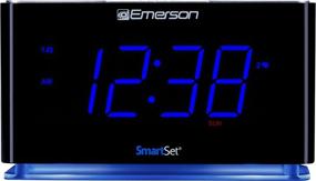 img 3 attached to ⏰ Emerson Radio SMARTSET PLL Radio Alarm Clock - Bluetooth Speaker, Night Light - 1.4” Blue LED, CKS1507, Black
