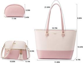 img 1 attached to 👜 Women's Handbag Set: Shoulder Bags, Tote, Satchel, Hobo - 3 Piece Purse Collection