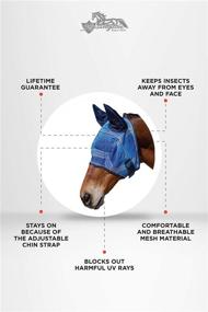 img 3 attached to 🐴 Enhanced Horse Face Protection: Kensington Signature Fly Mask with Soft Mesh Ears - Optimal Visibility & Superior Defense