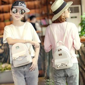 img 3 attached to Leather Backpack Fashion Small Daypacks Women's Handbags & Wallets