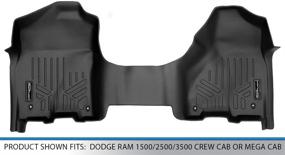 img 1 attached to High-Quality MAXLINER 1st Row Floor Mats - Custom Fit for 2012-2018 Dodge Ram 1500/2500/3500 Crew or Mega Cab - Sleek Black Design