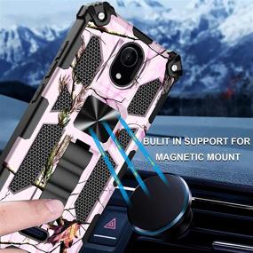 img 3 attached to 📱 Wiko Ride 2 Case, Wiko Life 2 U307AS Case, Wiko U520AS Case with Screen Protector - Ailiber, Magnetic Car Mount Compatible, Kickstand Holder, Durable Rugged Shockproof Cover for Wiko Ride2-Pink