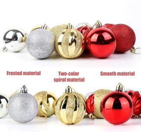 img 1 attached to 🎄 OurWarm Shatterproof Christmas Tree Ornaments Balls, Set of 24 Xmas Decorations for Holiday Home Decor and Tree Party