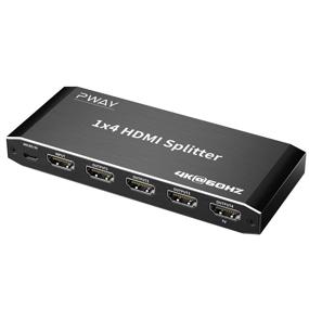 img 4 attached to PWAY HDMI Splitter 1x4 - Supports 3D, HD, 4K at 60Hz, HDCP 2.2, HDR, HDMI 18Gbps - for Xbox, PS5, PS3, Fire Stick, Roku, Blu-Ray Player, HDTV