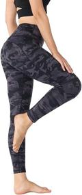 img 4 attached to 🩲 High-Waisted Control Leggings with Pockets for Women's Workout Clothing in Coats, Jackets & Vests