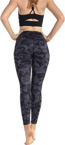 img 2 attached to 🩲 High-Waisted Control Leggings with Pockets for Women's Workout Clothing in Coats, Jackets & Vests