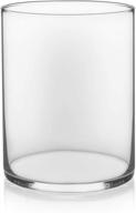 📚 8-inch tall x 5-inch wide glass cylinder vase with flower guide booklet - perfect for weddings, events, decorating, flower arrangements, office, or home decor. logo