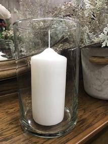 img 1 attached to 📚 8-Inch Tall x 5-Inch Wide Glass Cylinder Vase with Flower Guide Booklet - Perfect for Weddings, Events, Decorating, Flower Arrangements, Office, or Home Decor.