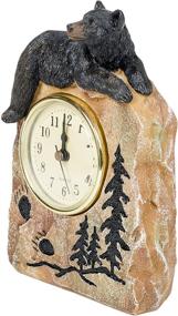 img 2 attached to 🕰️ Slifka Sales Co. Resin Tabletop Clock with Bear Lying on a Rock