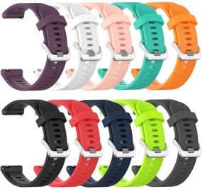 img 3 attached to 📲 QGHXO Silicone Replacement Band for Garmin Forerunner 245/645 - Soft Bands Only