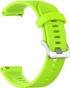 img 1 attached to 📲 QGHXO Silicone Replacement Band for Garmin Forerunner 245/645 - Soft Bands Only