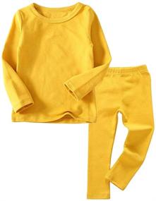 img 4 attached to Cozy Winter Base Layer Set for Toddler Boys and Girls, Long Sleeve T-Shirt with Leggings, 12Months-8Years
