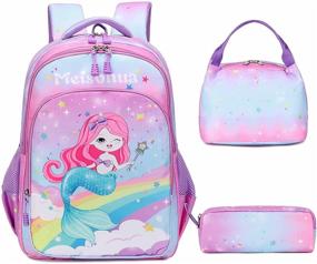 img 4 attached to 🧜 Sparkling Mermaid Girls Backpack | Kindergarten Backpacks for Kids