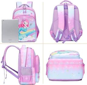 img 3 attached to 🧜 Sparkling Mermaid Girls Backpack | Kindergarten Backpacks for Kids