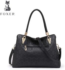 img 1 attached to 👜 Stylish Leather Handbag for Women: Top-handle Tote, Crossbody & Shoulder Bag