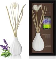 ap airpleasure reed diffuser set: lavender scented home fragrance, 🏵️ decorative ceramic bottle with aromatherapy oil, dried flower accent - 150ml logo