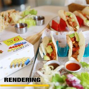 img 2 attached to GINKGO Taco Holder Set – Innovative Stand for Tacos