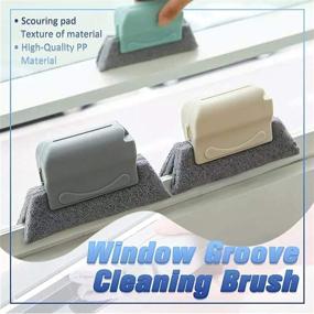 img 2 attached to Efficient 4pcs Magic Window Cleaning Brush for All Corners and 🪟 Gaps - Creative Door Window Groove Cleaning Brushes with Kitchen Decontamination Brush