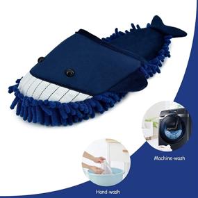 img 2 attached to 🧹 Xunlong Microfiber Chenille Slipper Mop for Women - Slip-on Floor Cleaning Shoe for House Dusting and Dirt Removal