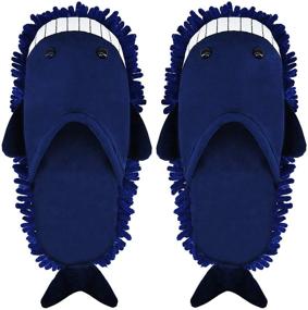 img 4 attached to 🧹 Xunlong Microfiber Chenille Slipper Mop for Women - Slip-on Floor Cleaning Shoe for House Dusting and Dirt Removal