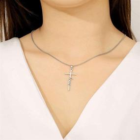img 3 attached to 🙏 IEFRICH Women's Christian Cross Necklace – Faith, Strength, and Blessings Pendant Jewelry; Inspirational Gifts for Women