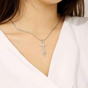 img 2 attached to 🙏 IEFRICH Women's Christian Cross Necklace – Faith, Strength, and Blessings Pendant Jewelry; Inspirational Gifts for Women
