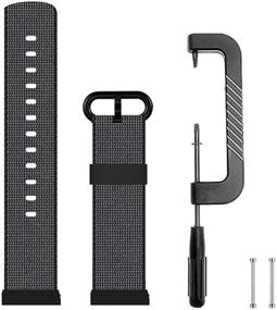 img 2 attached to 🏃 C2D JOY Woven Nylon Band Replacement Accessory for Garmin Forerunner 920XT - Compatible and Stylish