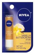 nivea lip care vanilla butter cream: 6-piece carded pack for hydrated lips logo
