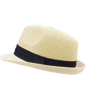 stylish ifsun unisex kids straw 🧢 fedora cap for sun protection and fashion logo