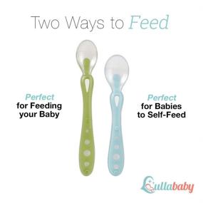 img 2 attached to BPA Free Soft Tip Baby Spoons in a Convenient Case - Set of 6 Silicone Baby Feeding Utensils - Ideal for Self-Feeding and Baby Eating Supplies