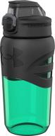 🏆 under armour 18oz pro water bottle with grip, silicone body cover, shatterproof, stain & odor resistant - ideal for kids, all sports (baseball, basketball, football) logo