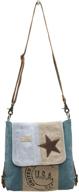 👜 sky star upcycled denim shoulder bag m-0767 by myra bags logo