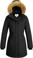 wenven womens mid length winter jacket logo