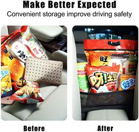 img 1 attached to 🚗 Car Net Pocket Handbag Holder: Seat Back Bag with Large Capacity (Black-002)