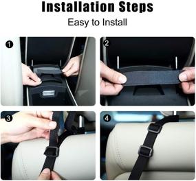 img 2 attached to 🚗 Car Net Pocket Handbag Holder: Seat Back Bag with Large Capacity (Black-002)