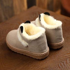 img 1 attached to Girls Winter Anti Skid Toddler Indoor Boys' Shoes