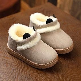 img 2 attached to Girls Winter Anti Skid Toddler Indoor Boys' Shoes