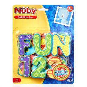 img 3 attached to 🛁 Nuby Bath Tub Alphabet Set - Assorted Colors, 36-Piece Collection