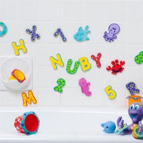 img 1 attached to 🛁 Nuby Bath Tub Alphabet Set - Assorted Colors, 36-Piece Collection