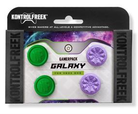 img 4 attached to Enhance Your Xbox One Gaming Experience with KontrolFreek GamerPack Galaxy: Performance Thumbsticks for Improved Control – High-Rise and Mid-Rise Options in Purple/Green