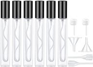 👃 lil ray 10ml perfume atomizer for men & women. refillable glass spray bottle. portable fragrance bottle for travel, party (pack of 6) logo