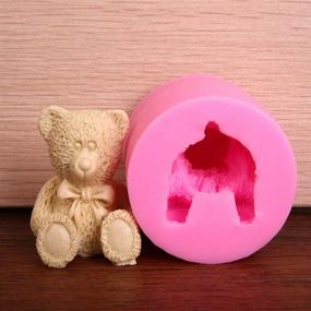 img 3 attached to 🐻 Versatile 2Pcs 3D Baby Bear Silicone Mold Set for Handmade Soaps, Candles, Chocolates, and Resin Crafts