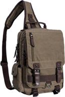 mygreen canvas backpack crossbody daypacks outdoor recreation for camping & hiking logo