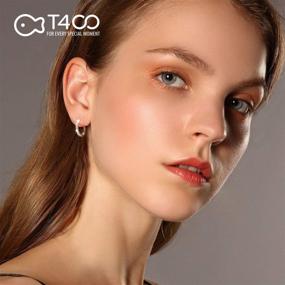 img 2 attached to 💎 Sparkling T400 Sterling Silver Zirconia Earrings: Exquisite Jewelry for Girls