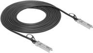 🔌 qsfptek 10g sfp+ кабель dac, 5м (16 футов) для устройств cisco sfp-h10gb-cu5m & ubiquiti netgear open switch: высокоскоростной пассивный прямой кабель twinax copper sfp+ на sfp+ логотип