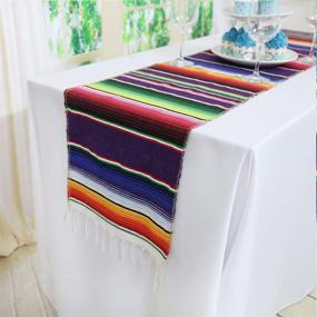 img 4 attached to Vibrantly Chic Mexican Serape Wedding Decorations: Embrace the Magic!