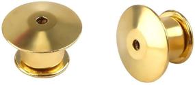 img 3 attached to 🔒 50 Gold Metal Pin Keepers Backs - Locking Pinbacks (No Tool Needed)