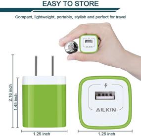 img 2 attached to 🔌 USB Charger Block, Wall Charger Plug, Ailkin 1A 5-Pack USB Adapter Power Plug Charging Station Base for iPhone 12 11 Pro Max X XS 8 7 6s Plus, Samsung Galaxy, Google Phones USB Charging Cube